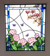 Floral & Butterfly design Stained Glass