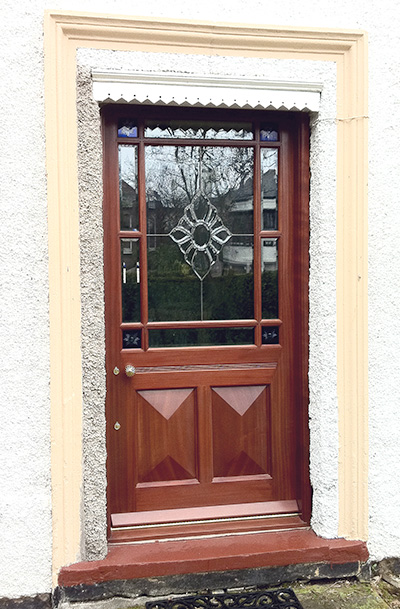 victorian traditional margin-door with cut glass glazing