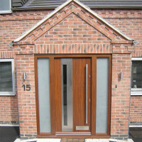 Contemporary door with glazing