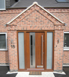 Contemporary door with glazing