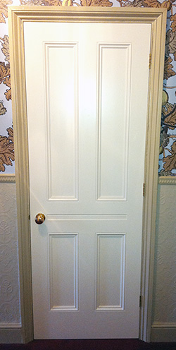 Victorian internal doors with traditional 4-panel design