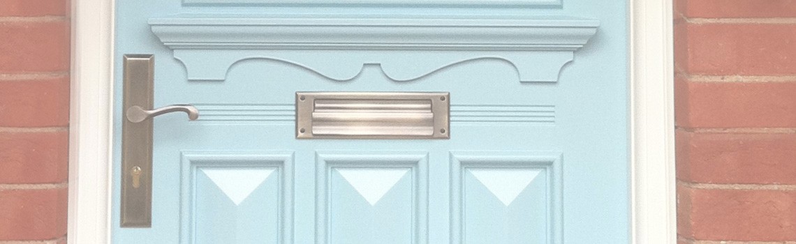 An example of our handmade 1930s style wooden front door