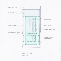 Drawing of an Edwardian front door