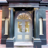 Georgian double doors with fanlight