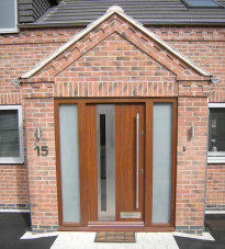 Contemporary door with glazing