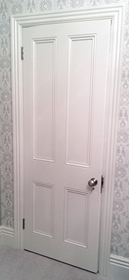 Victorian interior door with doorknob