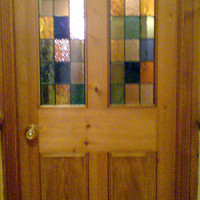 Victorian internal door with glazed panel