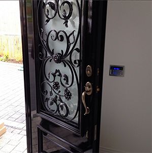 Georgian door with ornate grilles